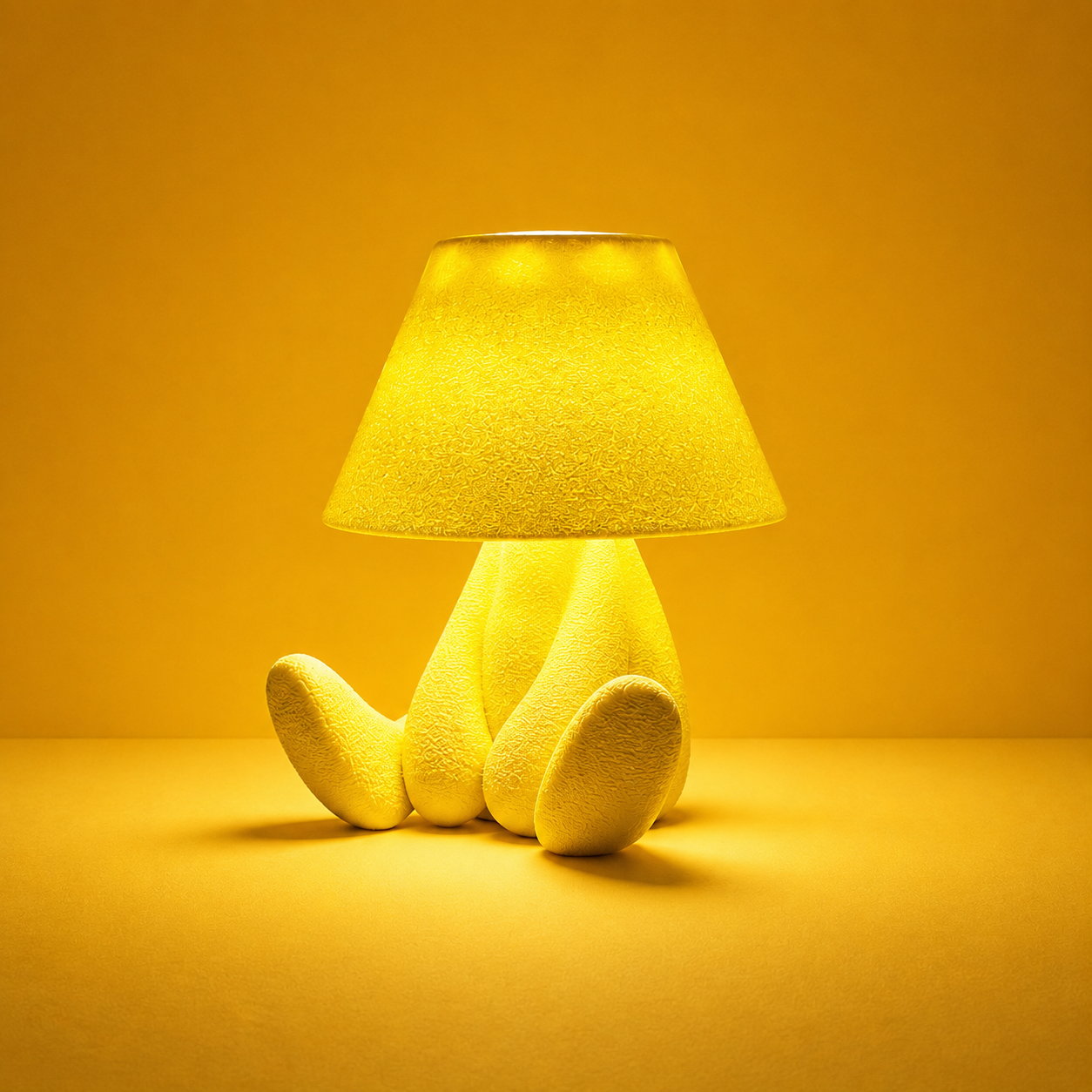 Cute Yellow 3D Printed Lamp | Aesthetic Night Light for Home Decor | My Miniature
