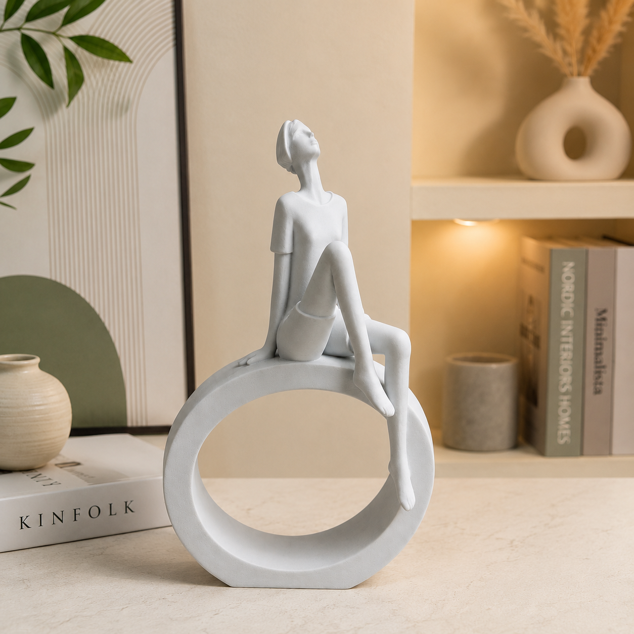 Decorative Showpiece for Home Decor | Modern Lady Sculpture Statue