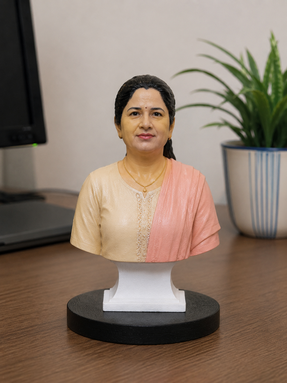 Custom Senior Citizen Female Half Body Miniature