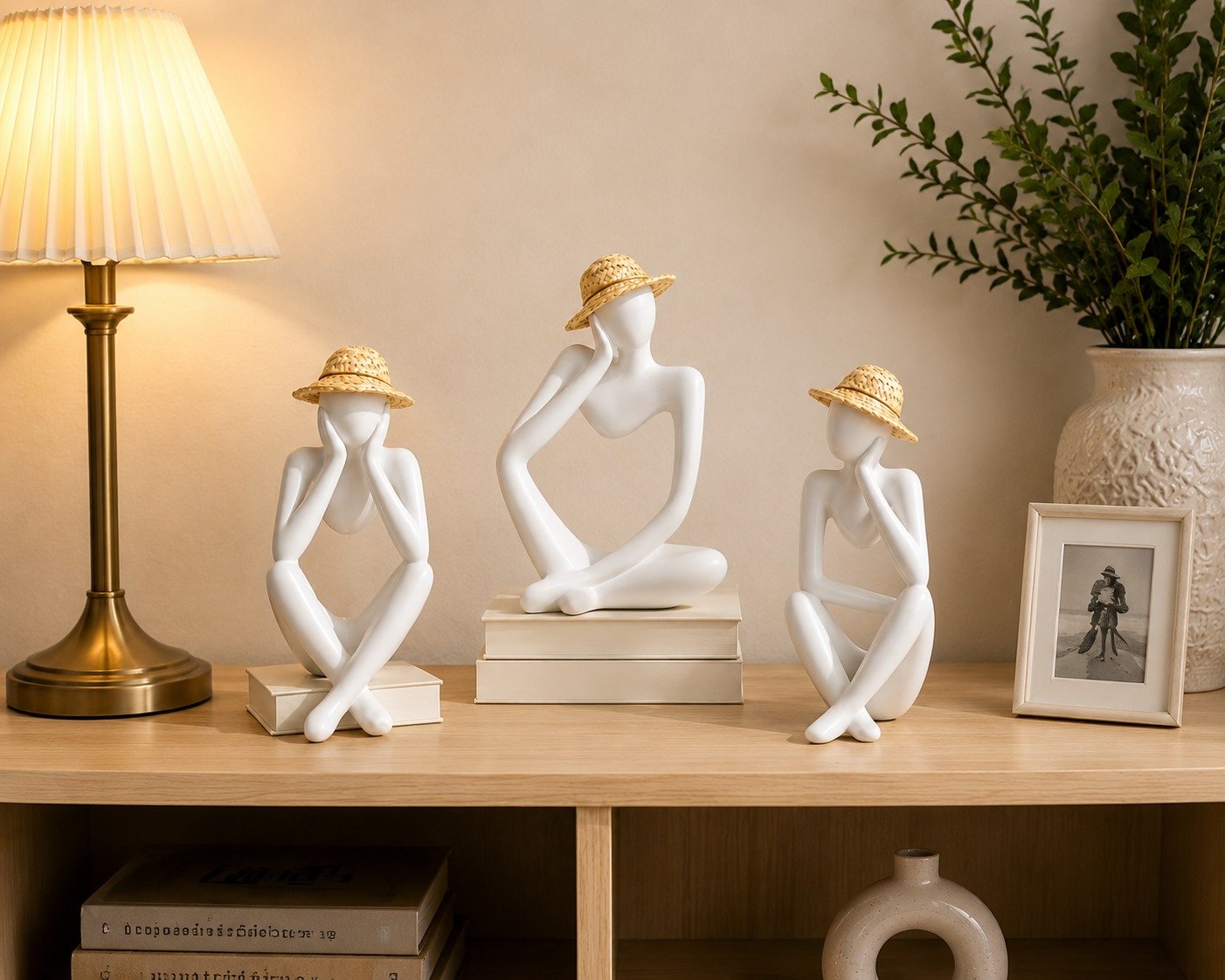 Modern Abstract Figurines Set of 3 for Home Decor | My Miniature
