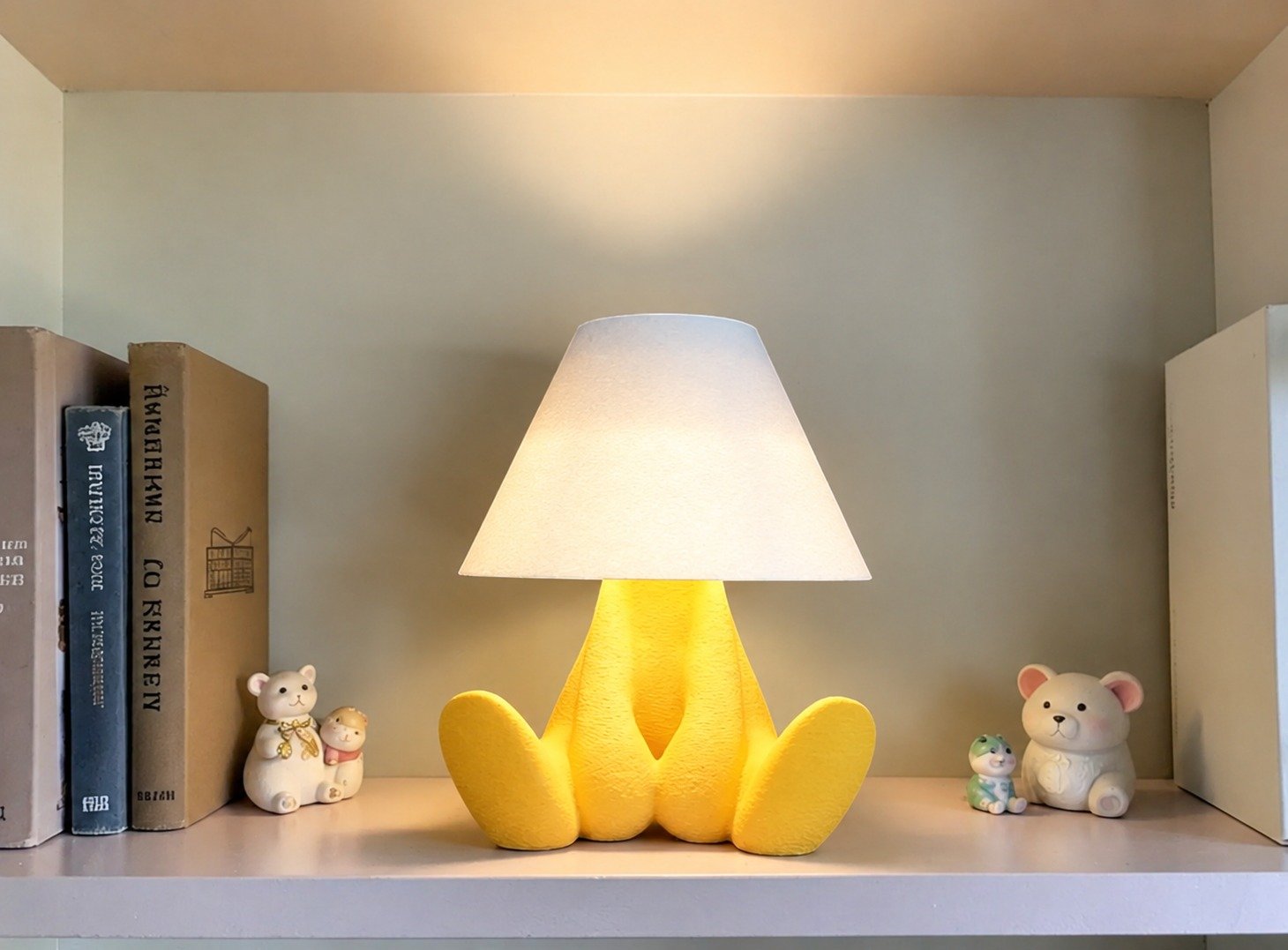 Cute Yellow 3D Printed Lamp
