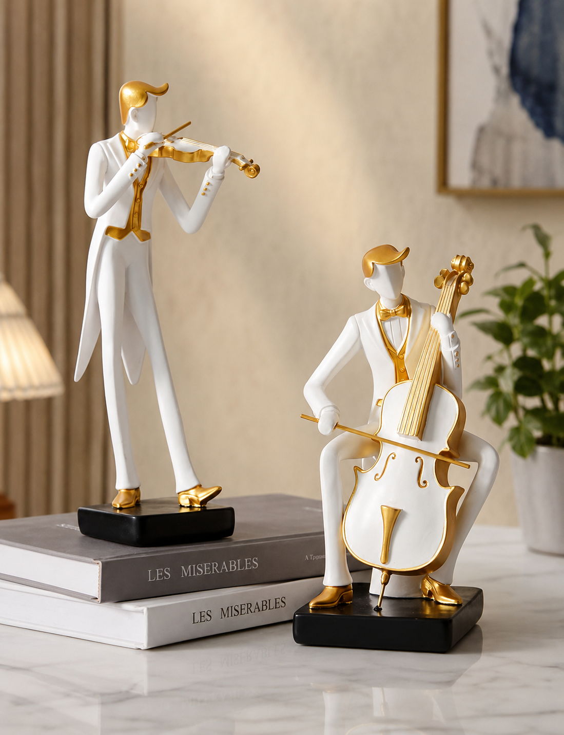 3d Luxury Musician Showpiece Set of 2
