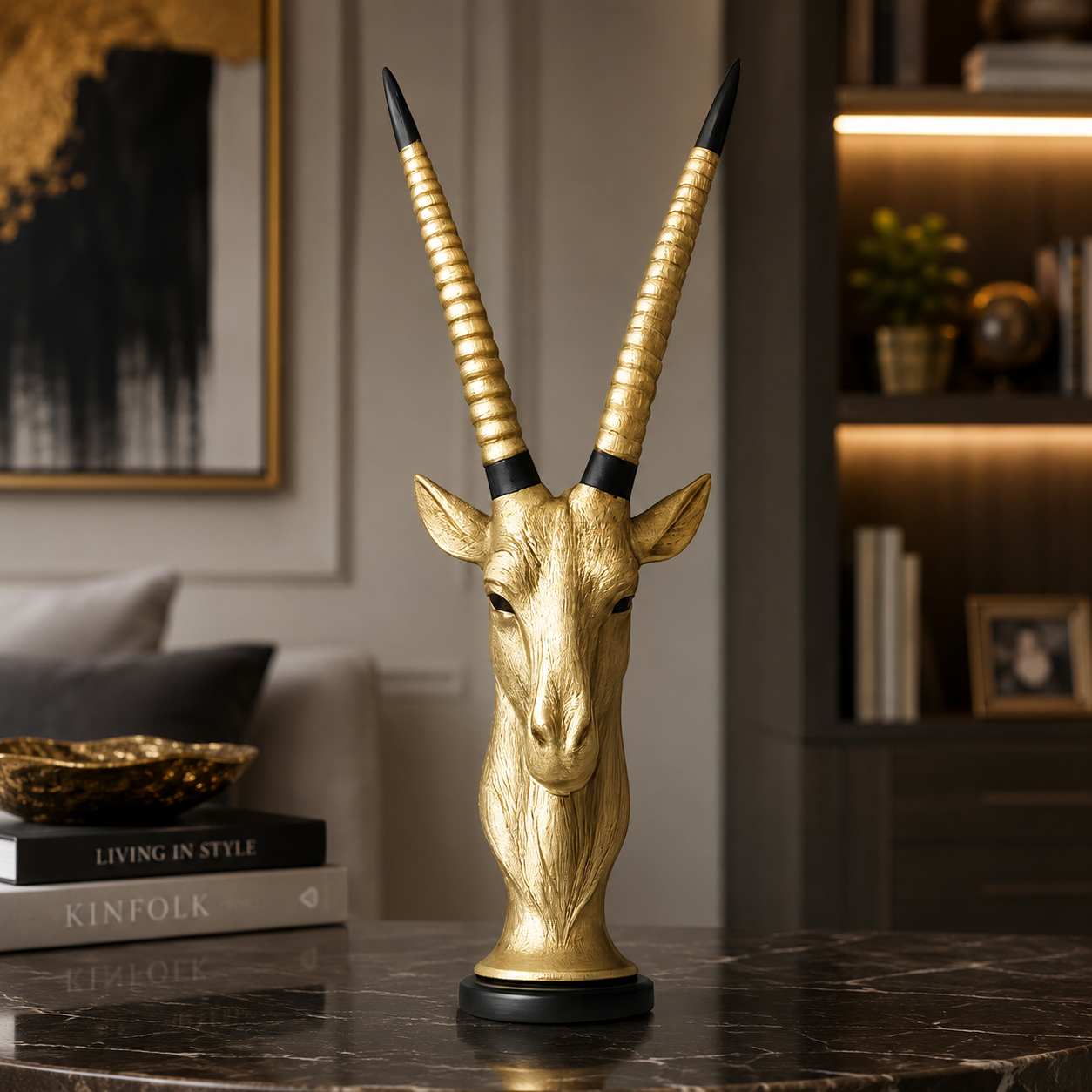 Luxury Antelope Head Showpiece Deer 3D Printed