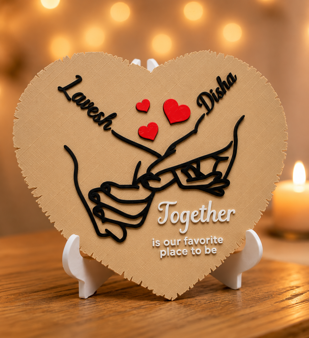 Love Together Valentine  day Gift 3D Printed