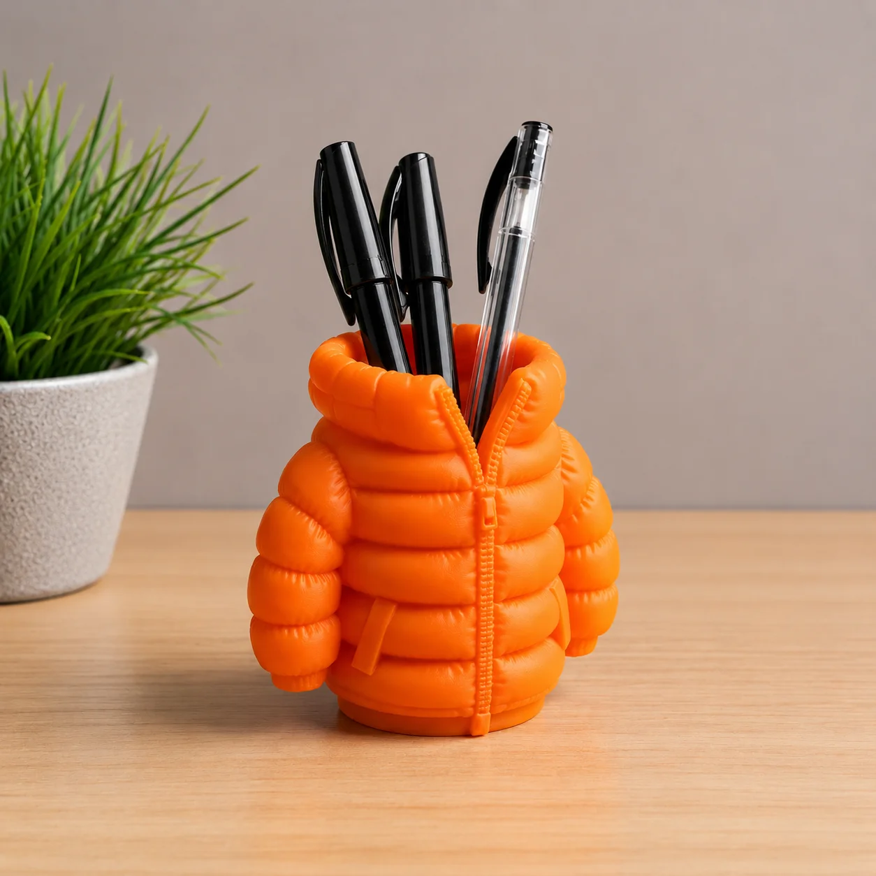 3D Printed Puffer Jacket Pen Holder