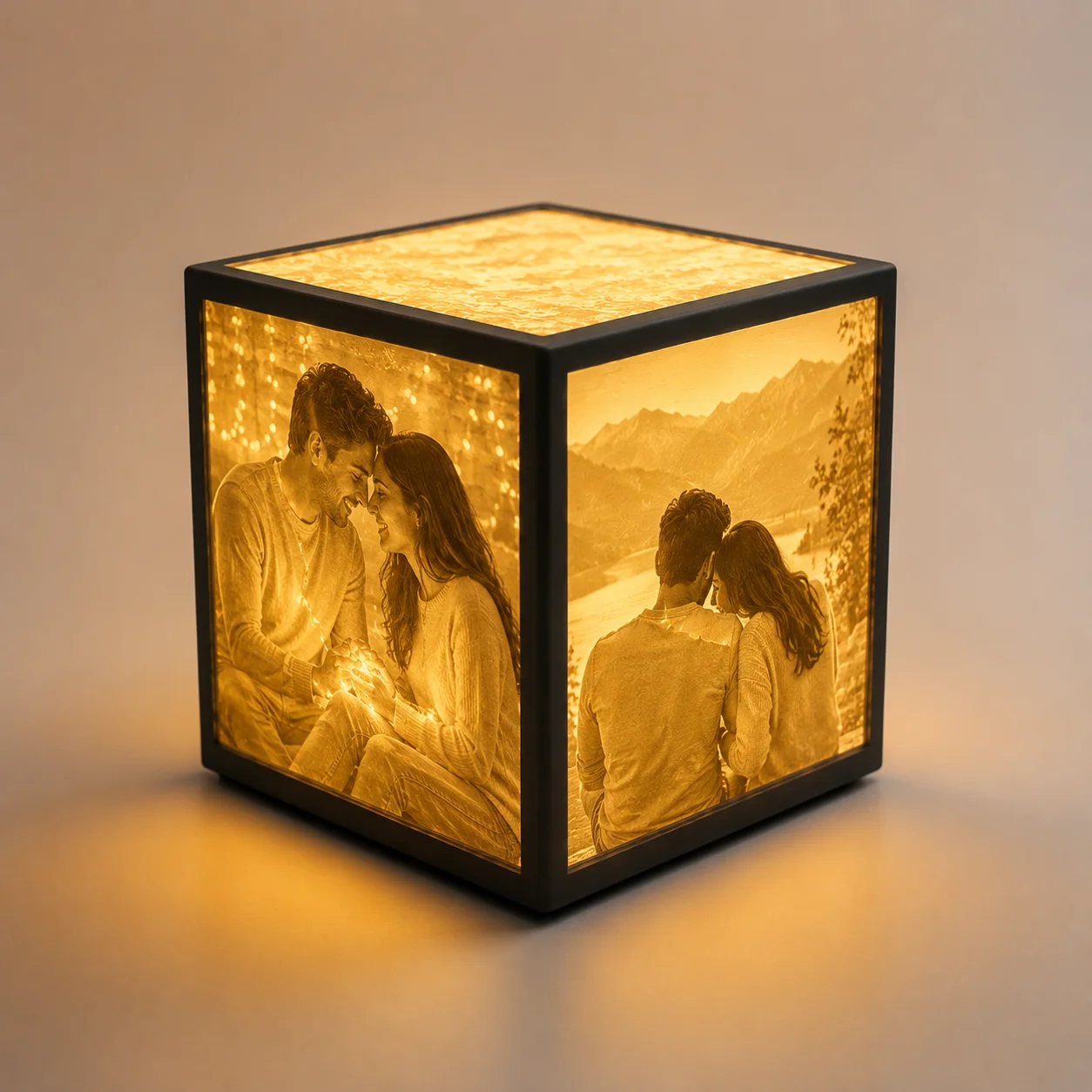 Personalized 3D Printed Couple Photo Lamp